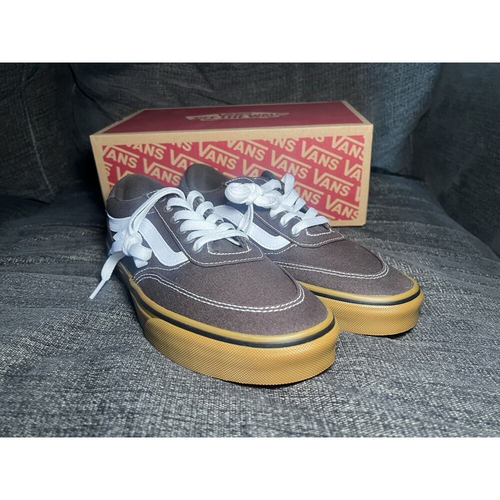 BRAND NEW VANS Brooklyn Ls Canvas Gum Turkish Coffee Shoes Men's Size 8